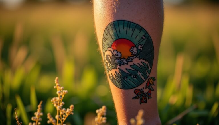 Tatouages sur le mollet pour homme : tendances incontournables et symboliques en 2024